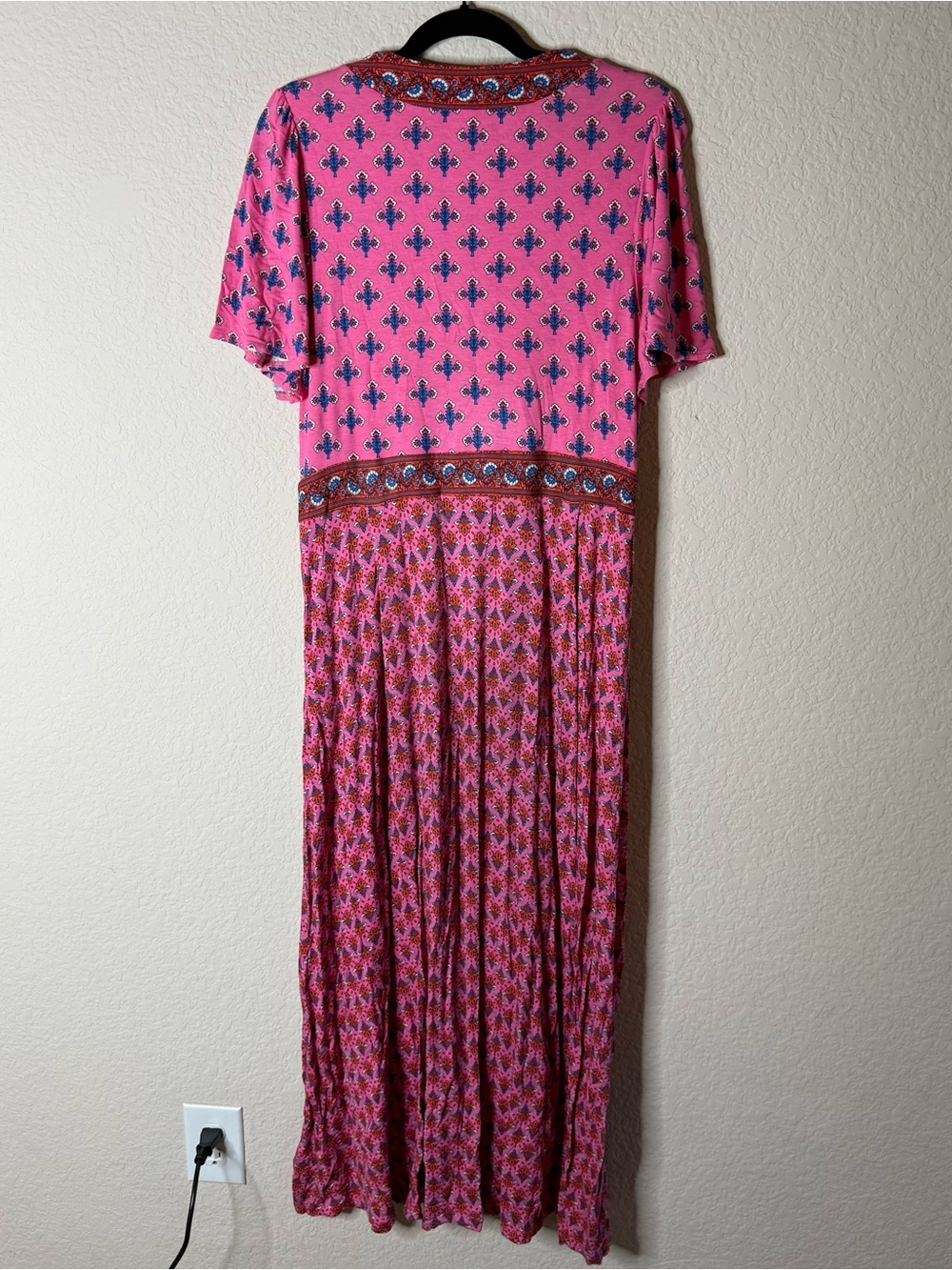 Boden Ellie Flutter Maxi Tea Dress Sangria Sunset Petal Charm Size 10 - Picture 4 of 5